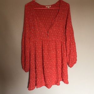 Red long sleeve dress